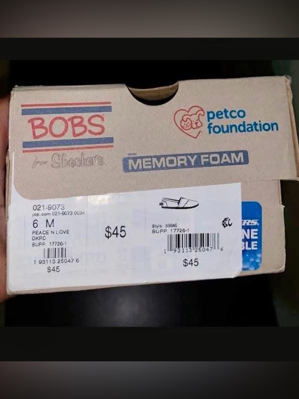 *NEVER USED* BOBS from Skechers Red Slip-On Canvas Flats - Picture 2 of 2